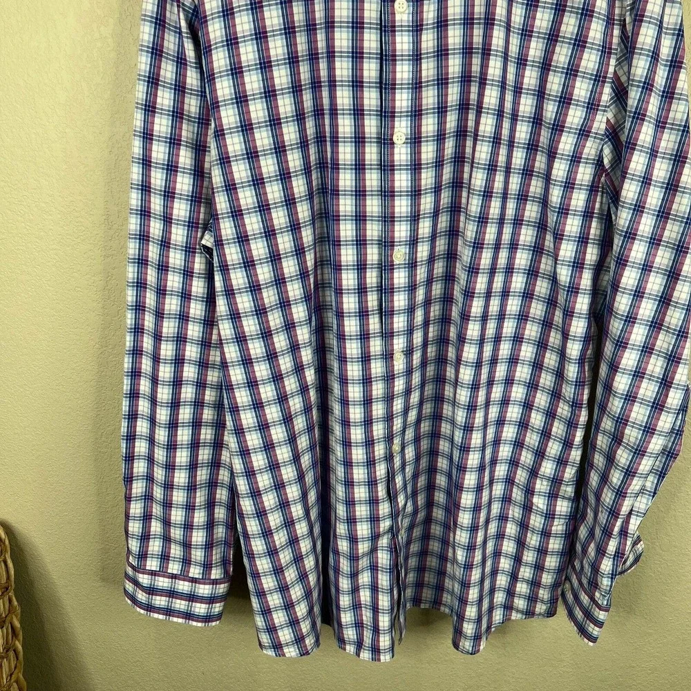 Banana Republic Men's Grant Fit Plaid‎ Button Down Shirts Long Sleeve Size XL